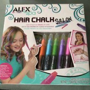 Alex Spa Hair Chalk Salon With Pens, Beads,Bead Tool,Comb,Elastic Washable Color